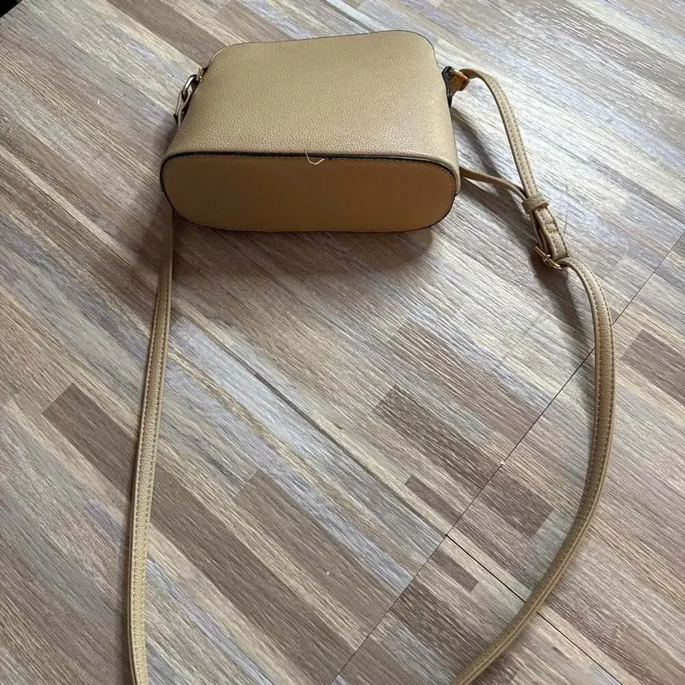 Cream Quilted Crossbody Bag With 1160